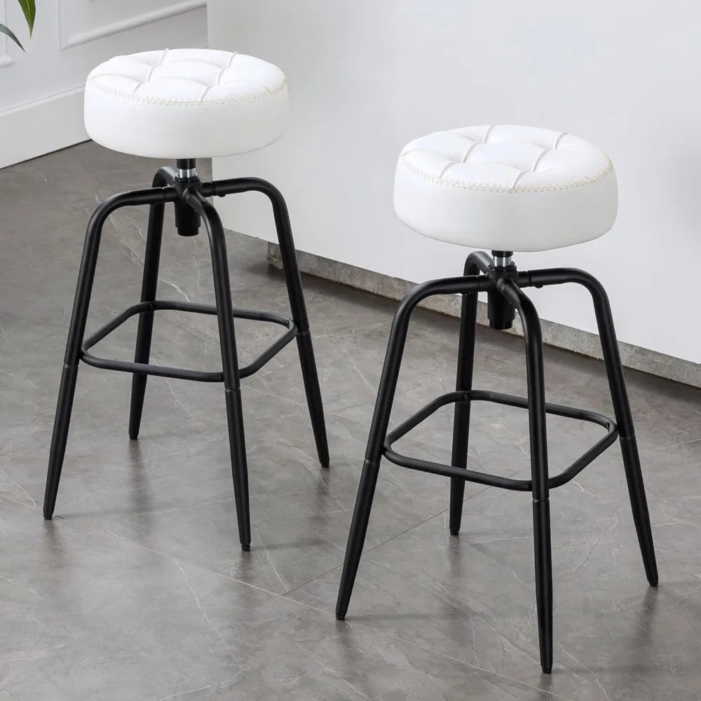 Backless Leather Bar Stools