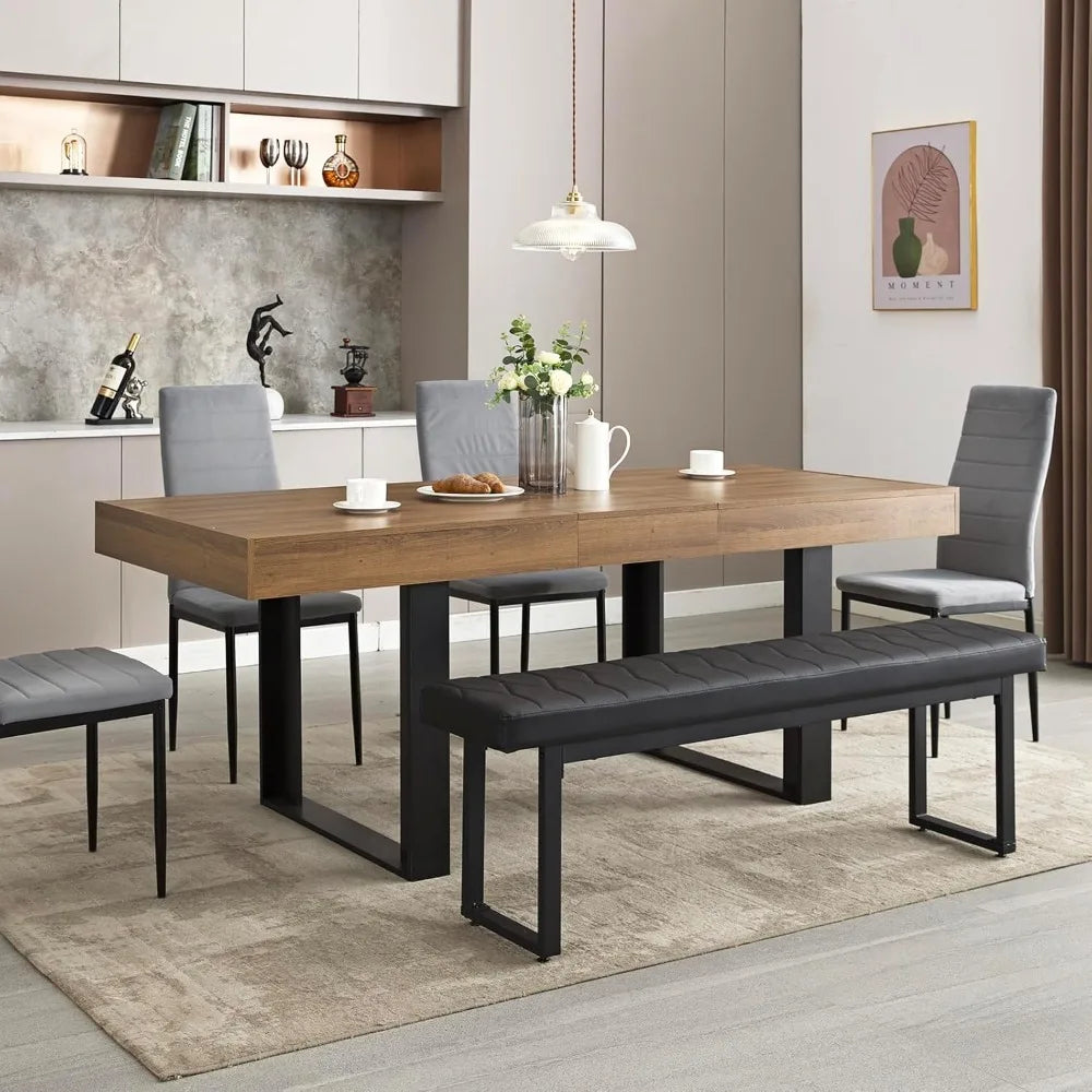 Modern Farmhouse Wooden Kitchen Table