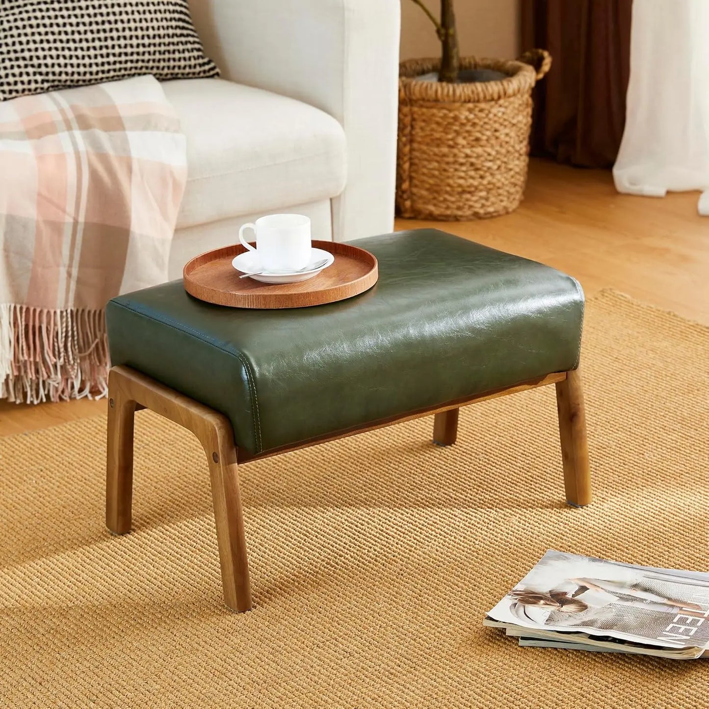 Carrington Leather Bench