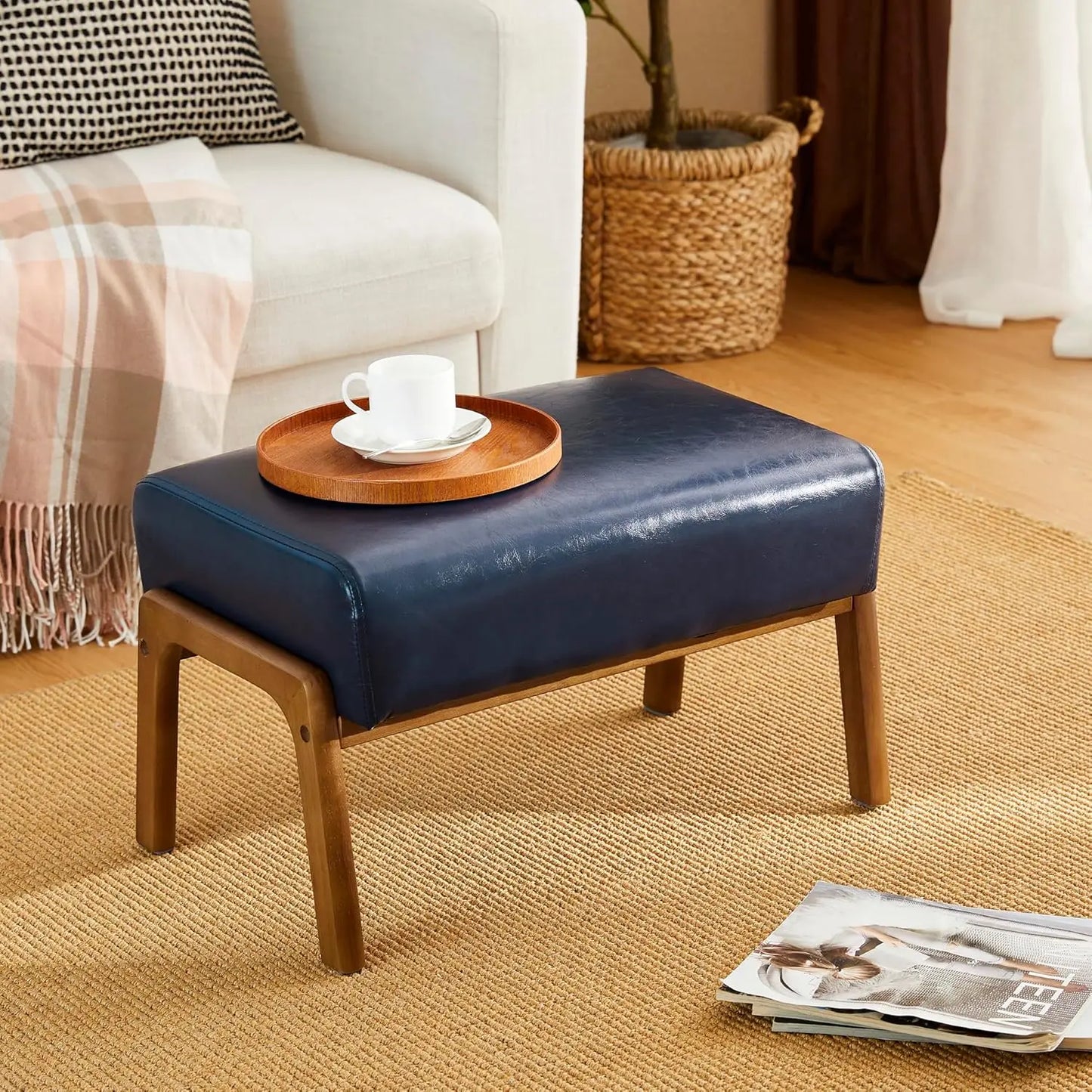 Carrington Leather Bench