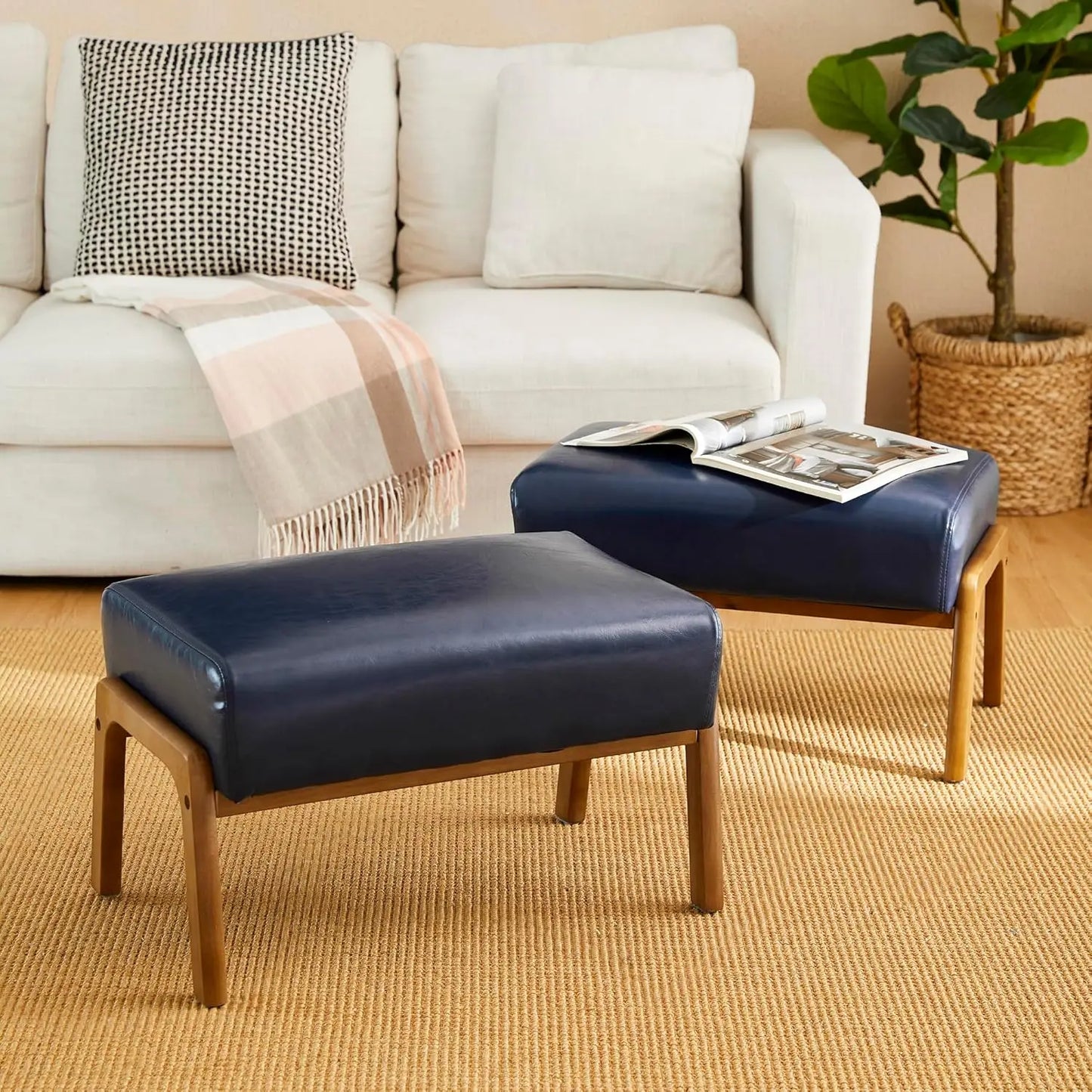 Carrington Leather Bench