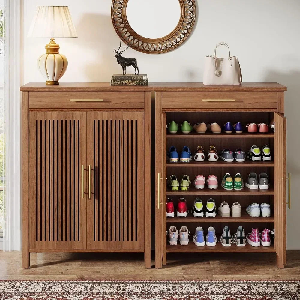 Louvered Shoe Rack