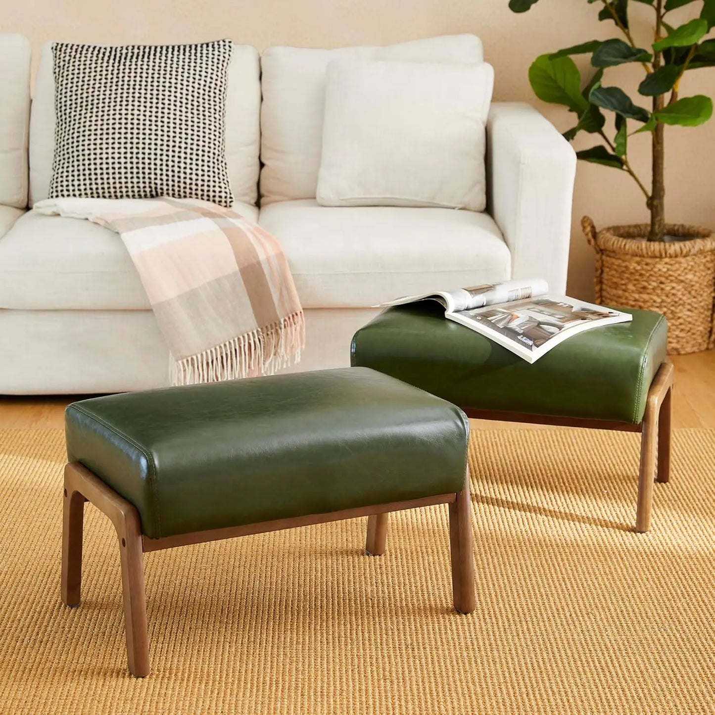 Carrington Leather Bench