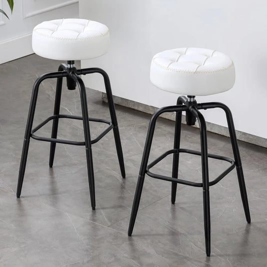 Backless Leather Bar Stools